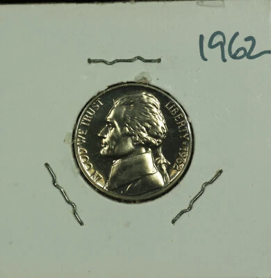 Jefferson Gem Proof Nickel. 1962. Lot # JRRC-012 - Image 1 of 2