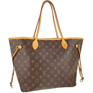 Louis Vuitton Monogram Neverfull MM Leather Fabric Brown Tote bag 2979 - Picture 1 of 22