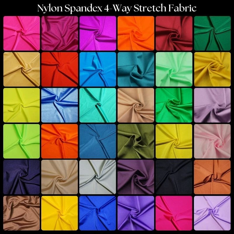 Premium Shiny Milliskin Nylon Spandex Fabric – 4-Way Stretch | By The Yard - Image 1 of 1