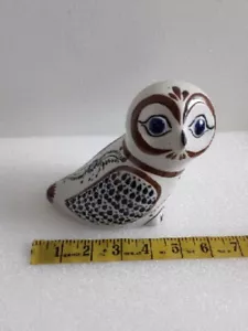 Vintage Tonala Eule Figur mexikanische Volk Keramik signiert 5,5" - Bild 1 von 12