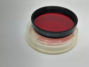 GENUINE 52mm VERY CLEAN RED FILTER IN ITS CASE FOR THE 2/58 44M-4 HELIOS LENS - Picture 1 of 7