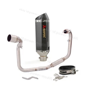 Sistema de escape silenciador negro tubo de cabezal medio para Benelli TNT135 TNT125 2017-2025 - Imagen 1 de 14