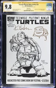 TMNT #33 First Turtle Variant CGC SS 9.8 SIGNED Eastman Sketch FCBD Mutant Ninja - Bild 1 von 2