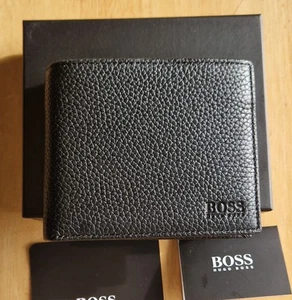 Bardio Boss Men’s Black Genuine Leather Wallet & Card Holder – Slim Cowhide Gift - Picture 1 of 9