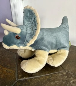 Wild Republic Triceratops 12" Plush Dinosaur Stuffed Animal Gray & Beige Toy - Picture 1 of 9