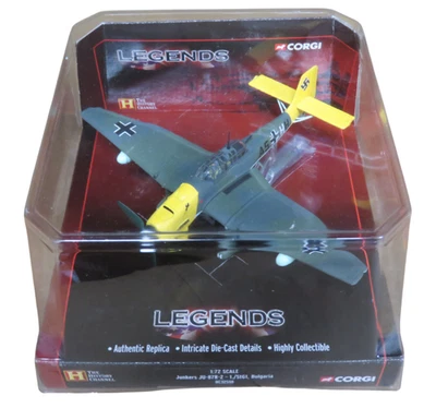 Corgi History Channel Legends 1:72 Junkers JU-87R-2-1./StG1 Bulgaria HC32508 NEW - Image 1 of 4