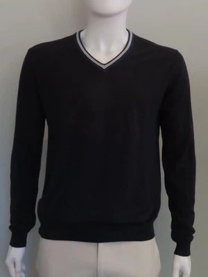 PRADA Navy Blue Men's V-Neck Sweater Size 50/US 40 - Image 1 of 4