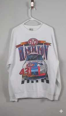 Sudadera De Colección Bobby Hamilton Richard Petty #43 STP NASCAR Años 90 Cuello Redondo XL 1996  Foto 1 de 4
