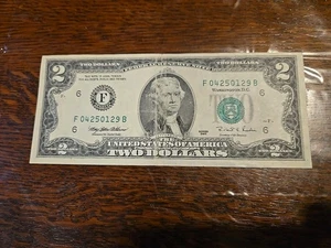 2 Dollar Bill 1995 Series F Circulated Rare  Used Condition  - Picture 1 of 6