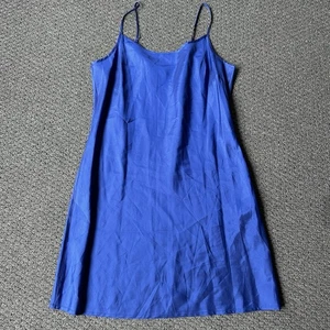 David Lawrence Slip Dress Size 12 Womens Blue Thin Short Strap Boho Evening - Bild 1 von 6