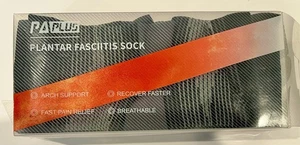 PAPLUS Plantarfasziitis - 5 Paar Knöchel Kompressionsstrümpfe Größe X-Large schwarz - Bild 1 von 6