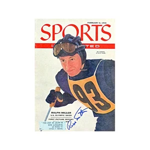 Ralph Miller autografiado firmado febrero 1956 Sports Illustrated (certificado de autenticidad JSA) - Imagen 1 de 3