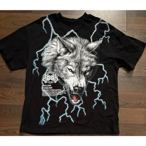 Darc Sport Wolves Club Shirt Wolf Lightning AOP American Thunder Wolves Large - Picture 1 of 11