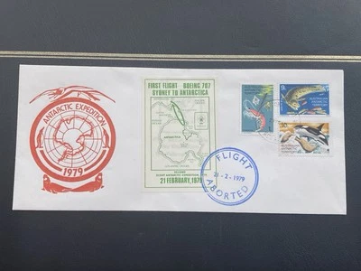 AAT 1979 FFC Sydney to Antarctica - FLIGHT ABORTED w/ Cinderella ** SCARCE ** — 第 1/4 张图片