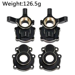 Messing Schwarz Gold Frontlenkungsbecher Hochfest für FMS 1/10 FCX10 K5 RC Auto - Bild 1 von 4