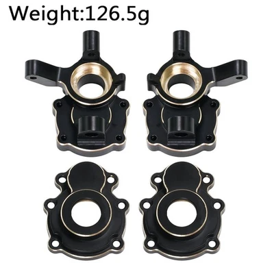 Messing Schwarz Gold Frontlenkungsbecher Hochfest für FMS 1/10 FCX10 K5 RC Auto - Bild 1 von 4