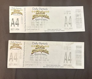 2 Dolly Parton's Dixie Stampede Tickets Jan 2, 2005 Orlando Florida - Picture 1 of 1