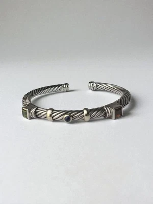 Pulsera David Yurman de ley de 5 mm con citrino, lapislázuli azul, peridoto Foto 1 de 4