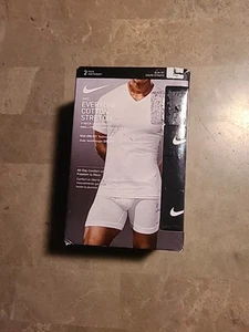 Nike Everyday Cotton V-Neck Undershirt Dri-Fit Standard Fit Black 2-Pack Size XL - Picture 1 of 3