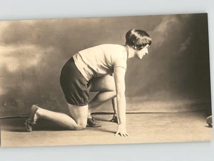 WOMENS Track & Field Runner EVELYN KEDDIE Four Point Start 1928 Press Photo - Picture 1 of 2