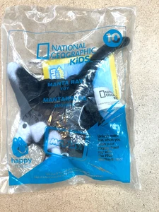MCDONALD’S 2018 HAPPY MEAL TOY NATIONAL GEOGRAPHIC #10 MANTA RAY PLUSH SEALED - Picture 1 of 3