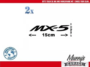 2x Mazda MX-5 25x150mm Aufkleber NB NA NC ND Eunos Sticker, Autocollat Étiquette - Bild 1 von 10