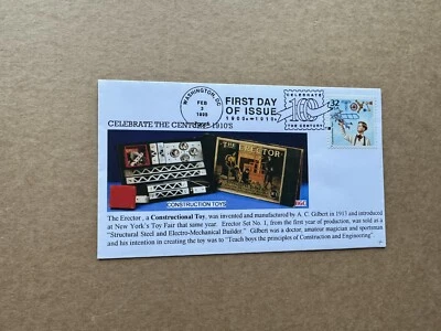 US Celebrate Century FDC#3183 (1910-14) Dr Gilbert's Construction Toy =Erector - Image 1 of 2