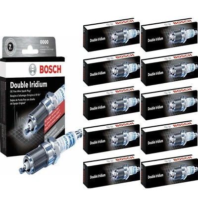 10 bujías Bosch doble iridio para Ford E-350 Super Duty 2009-2019 V10-6,8 Foto 1 de 4