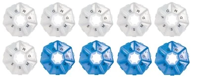 10 x Medikamentenbox 7 Tage Pillendose rund Tablettenbox Tablettendose Tablette - Bild 1 von 4