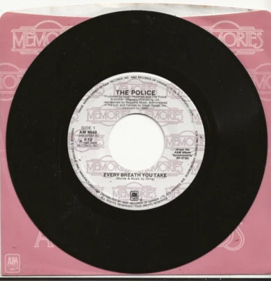 THE POLICE EVERY BREATH YOU TAKE RARE CANADA REISSUE 7 INCH SINGLE, MINT - Image 1 of 2