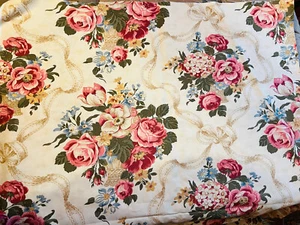 Tela de cama de rosas Moda Robyn Pandolph 7 3/4 yardas lona de algodón vintage 54" de ancho - Imagen 1 de 4