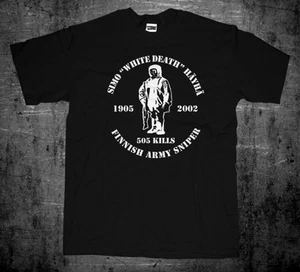 Neu The White Death Simo Hayha Finnish Finland Army World War 2 Sniper T-Shirt - Bild 1 von 4