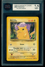 1999 Pikachu Base set Unlimited #58 KSA 7.5 NM+