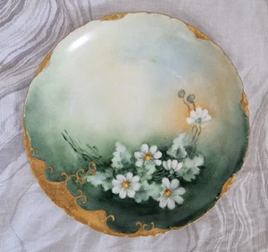 Antique Rosenthal RC Versailles Bavaria Plate Daisies Gold Rim hand painted 8" - Picture 1 of 7