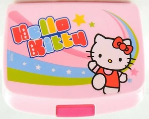 Sanrio 2010 Hello Kitty Rosa Contenedor de almacenamiento Plástico Almacenamiento Baratija - Imagen 1 de 5