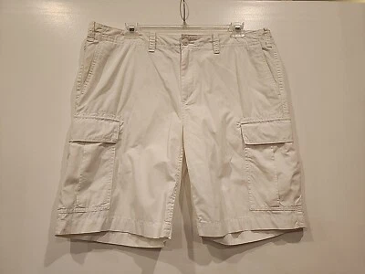 Tommy Hilfiger Mens Casual White Cargo Shorts Size 40 10" Inseam Belt Loops - Image 1 of 4