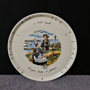 Schneideplatte für Kuchen oder Kuchen aus echter Emaille Steinzeug Solognot -XXe - Bild 1 von 10