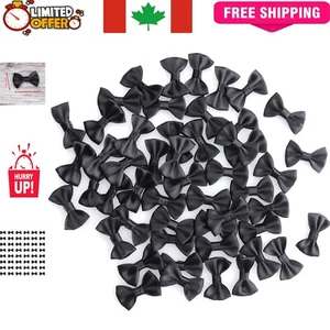 Soft 50-Piece Satin Ribbon Bows - Vintage Black for Toys, Gifts & Crafts - Photo 1 sur 11