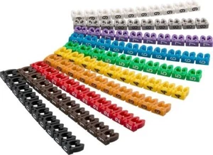 Clips marqueur de câble « chiffres 0-9 », pour diamètre de câble jusqu'à 4 mm ; marqueur de câble-Cl - Photo 1/2