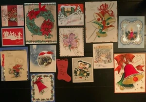 1930s 1940s 1950s Amazing Collection Of 29 Original Vintage Christmas Cards - Picture 1 of 2