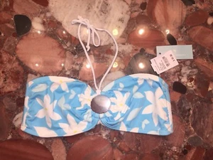 Island Company Waterlilies Ring Bandeau Bikini Swimsuit Top Women's XL NWT - Picture 1 of 3