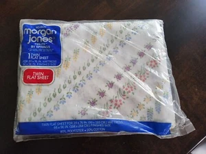 Morgan Jones Twilite By Springs Vintage Twin Flat Sheet No-Iron NOS - Picture 1 of 4