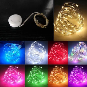 Waterproof LED Copper Wire Light String Battery Operated 1M 2M Fairy Light ST815 - Picture 1 of 15