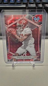 Malik Benson 2023 Bowman University Best Red Geometric #87 SP /10 RC Alabama - Picture 1 of 2