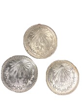 1 lot of 3  Mexican  one Peso coins  BU