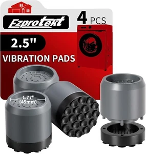 2.5" Anti Vibration Pads for Washing Machine with Strong Suction Cup pack of 4 - Picture 1 of 7