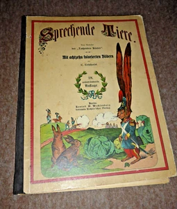 Sprechende Tiere , 28. Auflage mit 18 kolorierten Bildern Kinderbuch Bilderbuch - Bild 1 von 9