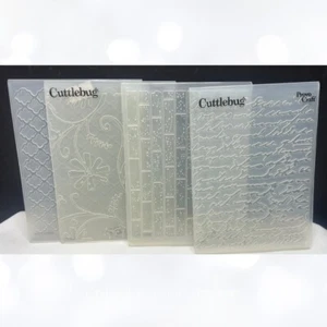 Cuttlebug Papier Studio SCRIPT BRICK Texturen Prägefolder 4er Set - Bild 1 von 3