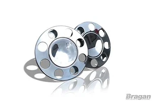 19.5" Universal Stainless Steel Front Outer Wheel Trims Covers Truck Lorry - Picture 1 of 3