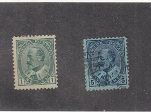 CANADA (MK6920) # 89,91 F-VF-USED 1,5cts 1903 KING EDWARD VII /GREEN & BLUE - Picture 1 of 1